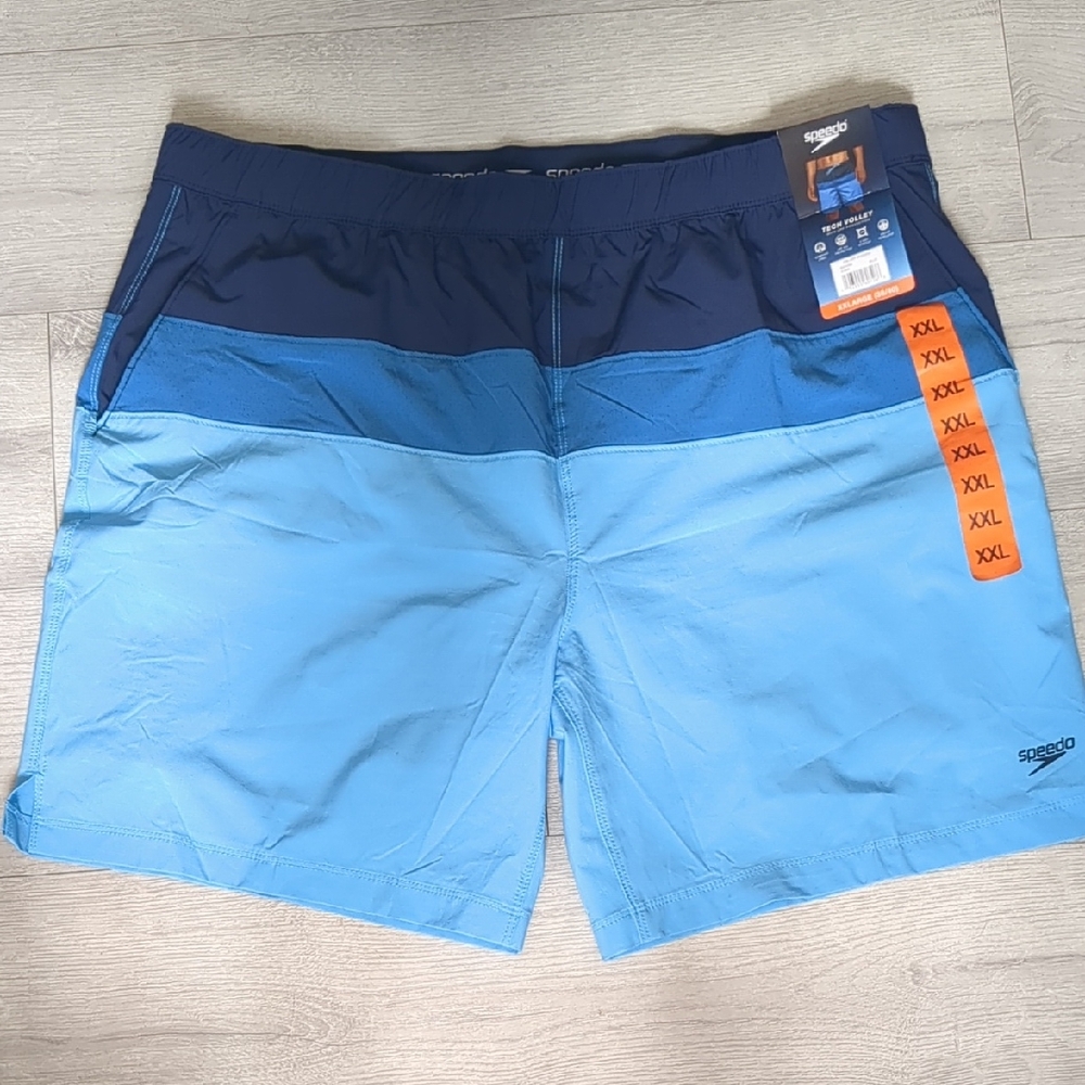 Speedo Men's Two-Tone Blue Board Shorts